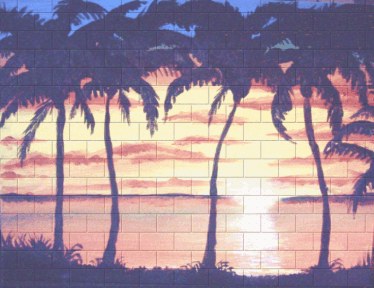 sunset mural